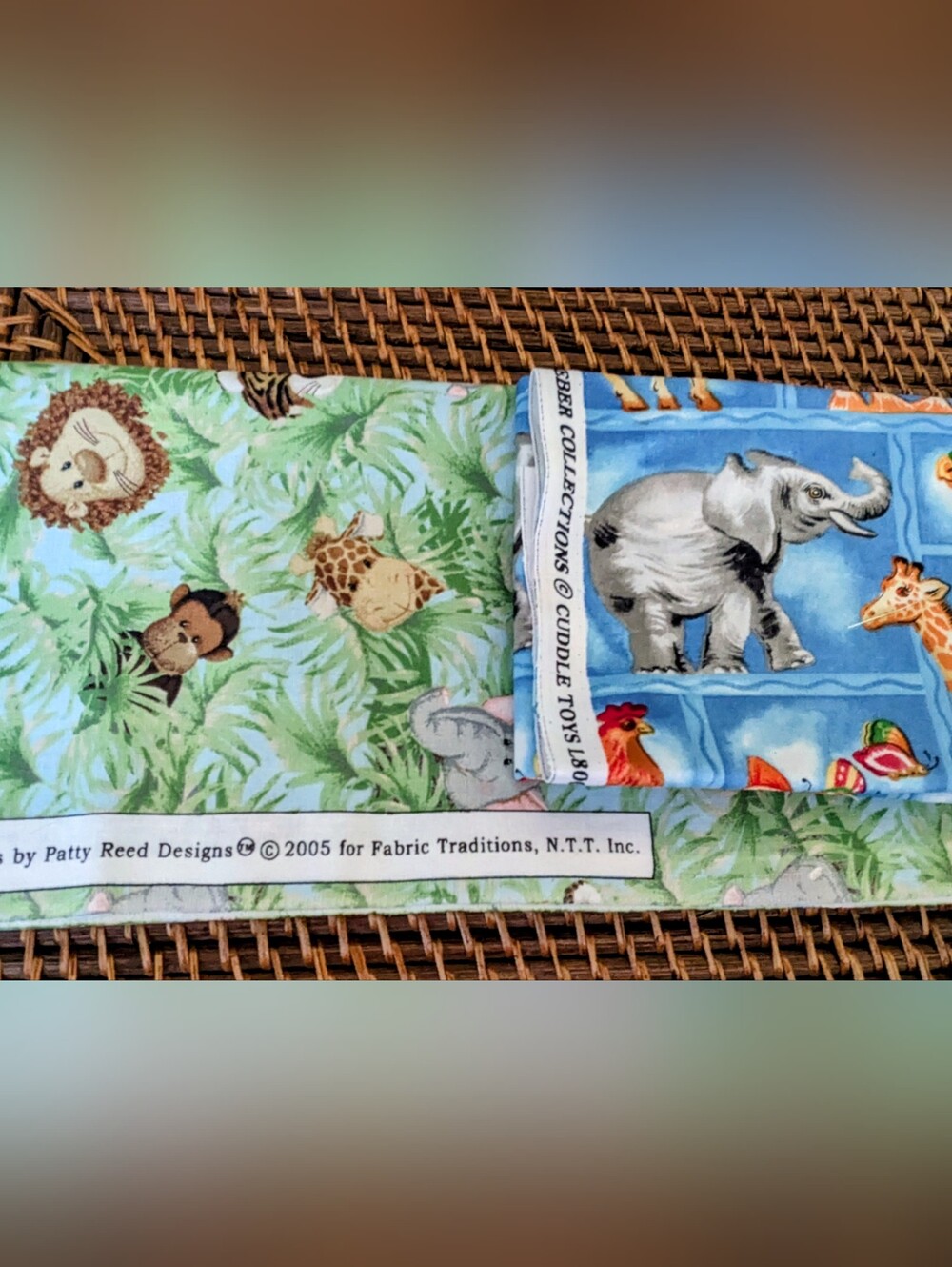 "Jungle Babies" & "Cuddle Toys" Fabric Remnants - New Unused